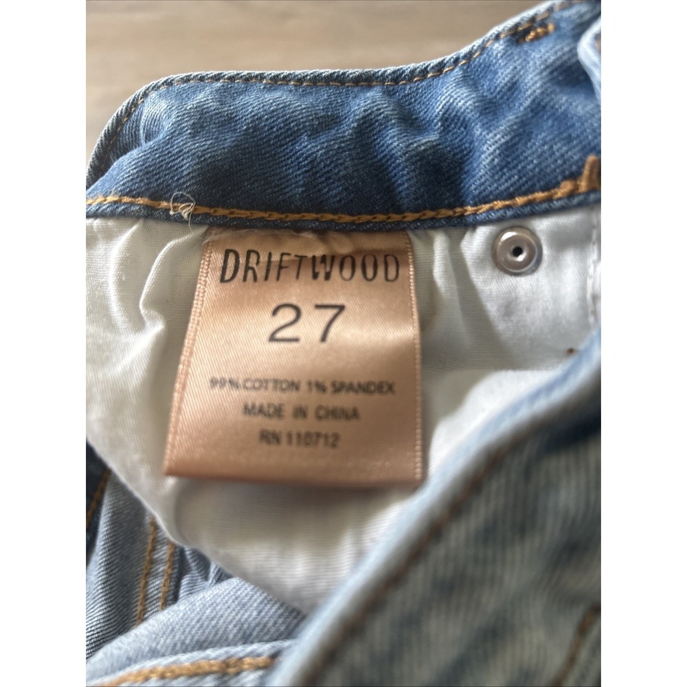 Driftwood Charlee High Rise Crop Wide Leg Jeans Size 27 Boho Buttonfly Womens - Picture 9 of 14